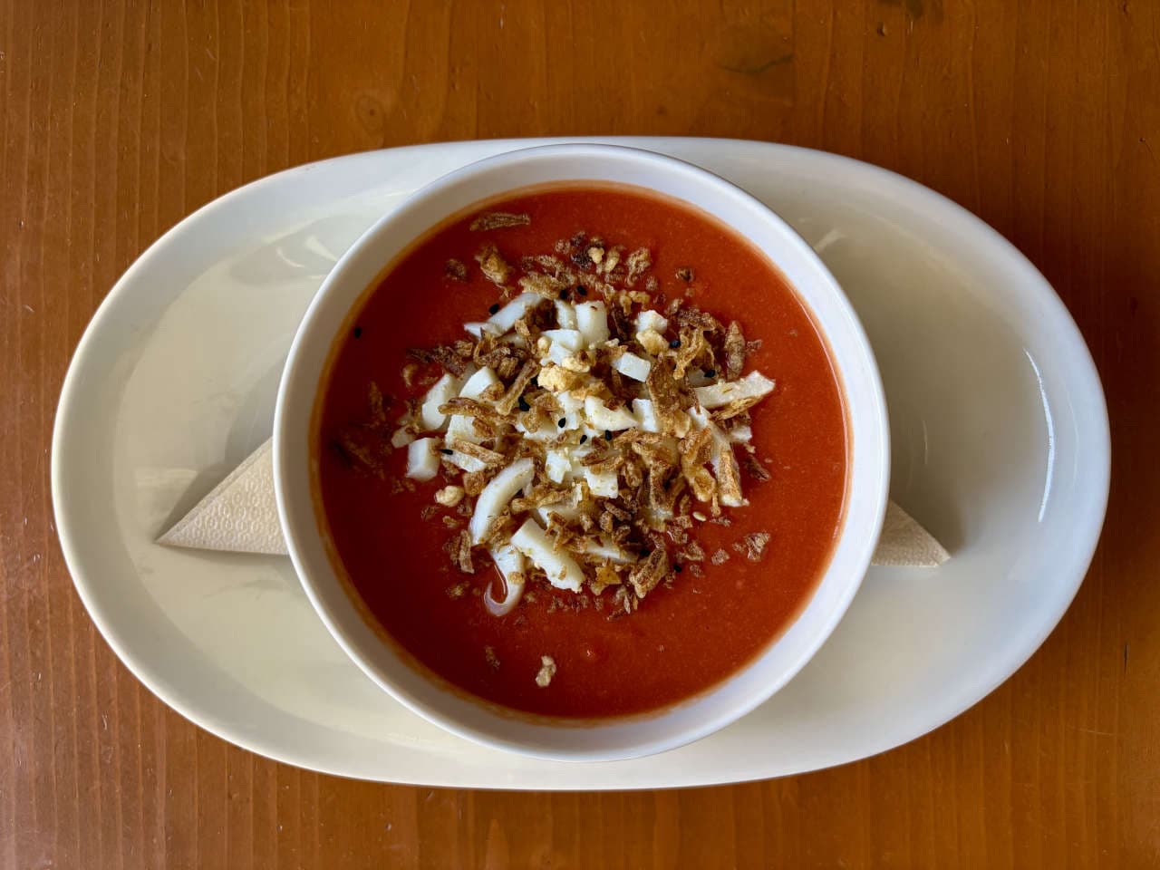 Salmojero spanish chilled tomato soup