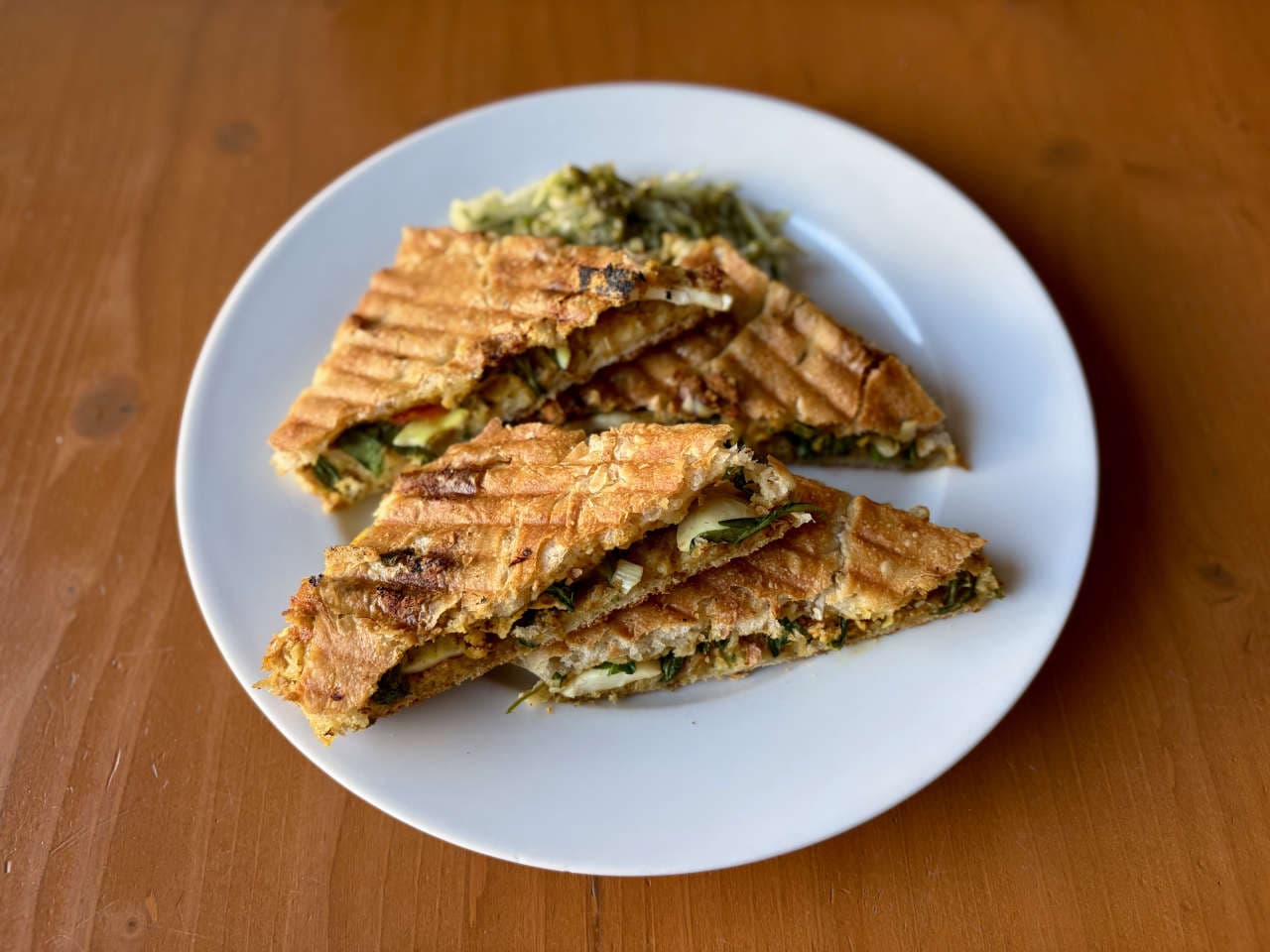 Indonesian peanut sauce sandwich