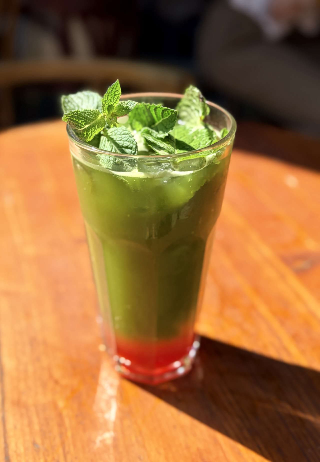 Matcha-strawberry lemonade