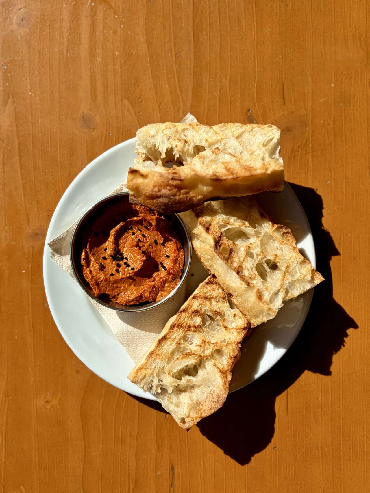 Muhammara, red pepper-walnut spread