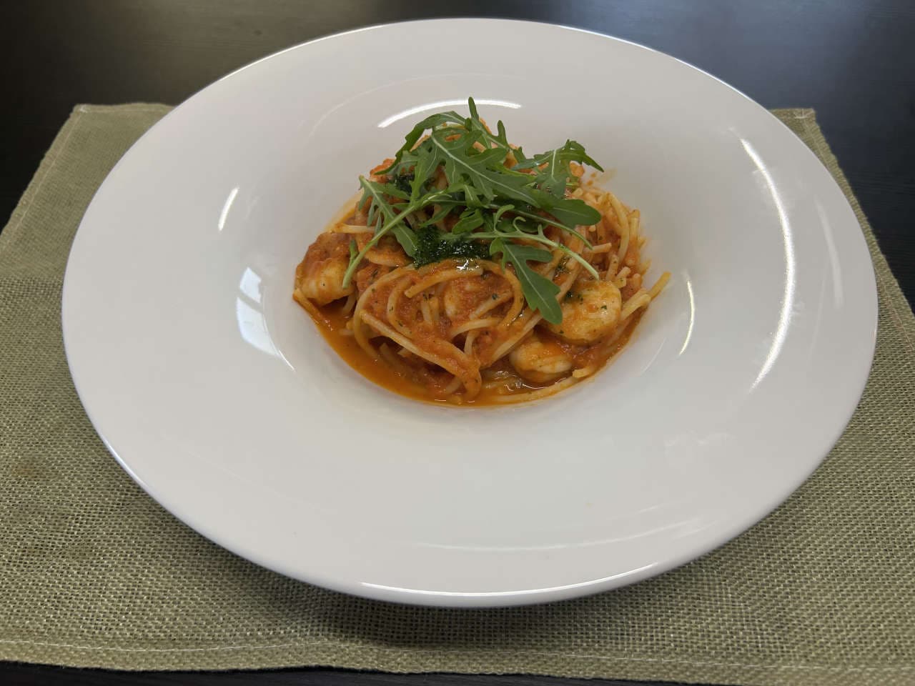 Paradicsomos fokhagymás Garnélás spagetti